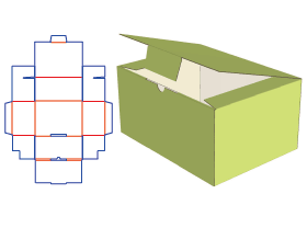 Lock flip box, trinket packaging design, food packaging structure design, tea packaging, structural design