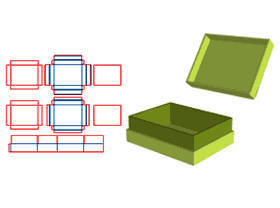 The top and bottom covers of the case are half-open, the inner box Edge card paper, and the lining paper inside