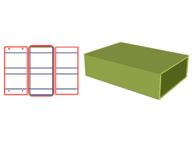 Book-type boutique box, Five-sided