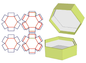 Earth cover gift box, hexagonal cardboard box, handbox, sky box /ground box / bottom box, cardboard box, gift box, hardback box