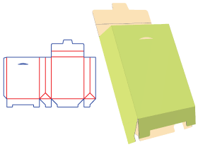 Lock bottom tube box, top roof structure design, color box, paper corrugated paper tray, packaging structure design, packaging box structure, packaging design, cosmetic packaging, cosmetic spackaging 